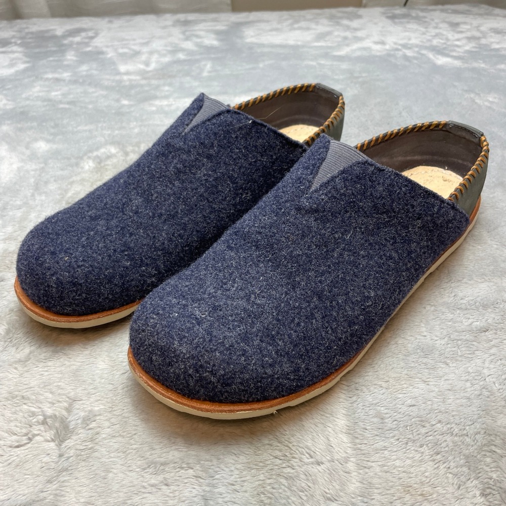 Chaco Womens Harper Felted Slippers Clogs Sz 11 Denim Blue Slip On Walking Shoes